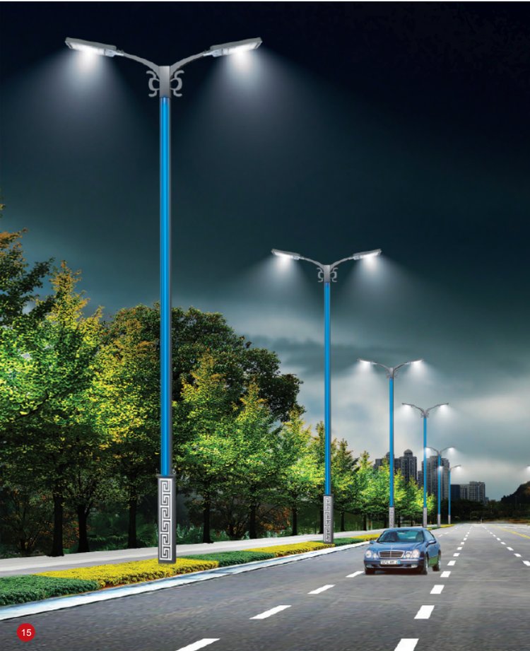 直售led市電路燈 市政道路單臂單頭雙臂雙頭led 6米8米路燈桿 - 愛企
